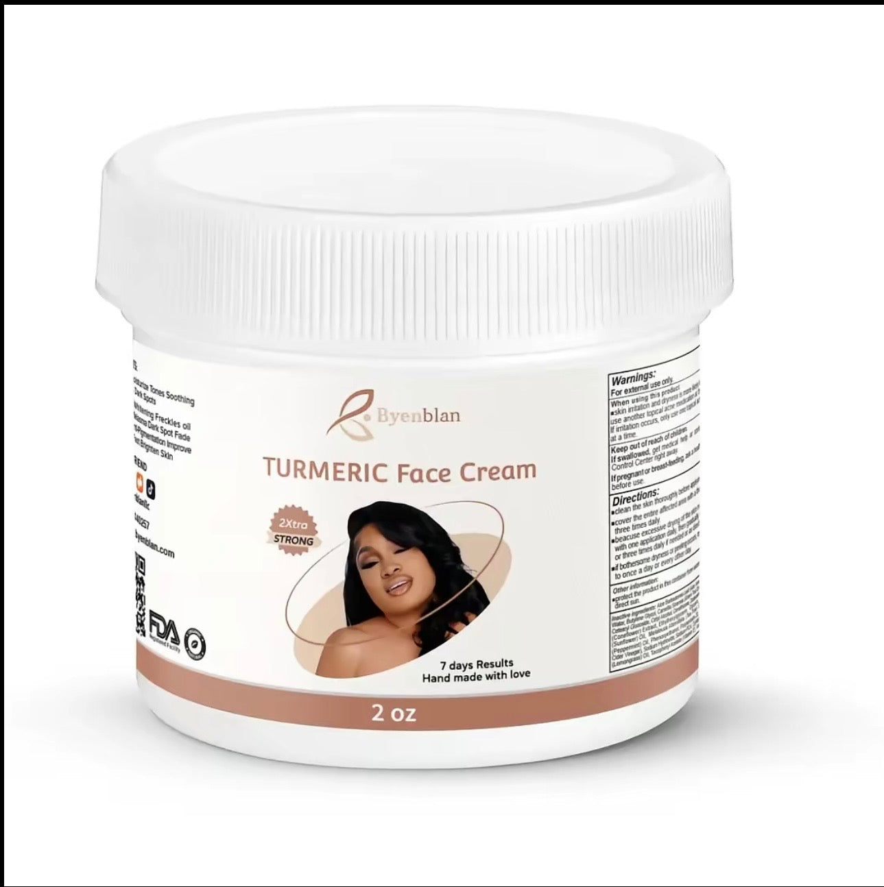 Byenblan Fanm Andeyò Turmeric Face Cream - 2oz
Limited Edition Natural Skincare Moisturizer, Biodegradable Deeply Nourishing Formula, Hydrating Moisture Boost for All Skin Types' Smooth Skin Routine, Radiant Skin