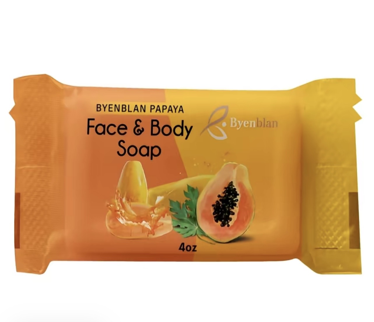 Byenblan papaya 1 piece soap| Daily glow $Gentle Facial cleanse & Eczema | anti inflammatory