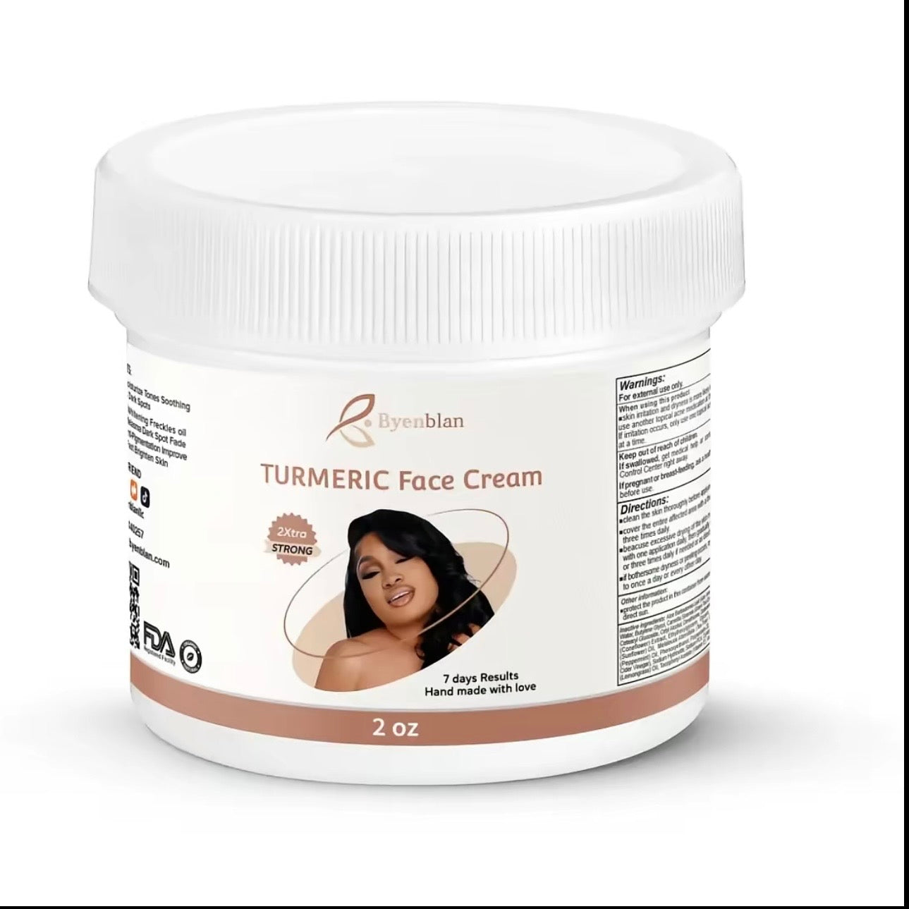 Byenblan Fanm Andeyò Turmeric Face Cream - 2oz
Limited Edition Natural Skincare Moisturizer, Biodegradable Deeply Nourishing Formula, Hydrating Moisture Boost for All Skin Types' Smooth Skin Routine, Radiant Skin