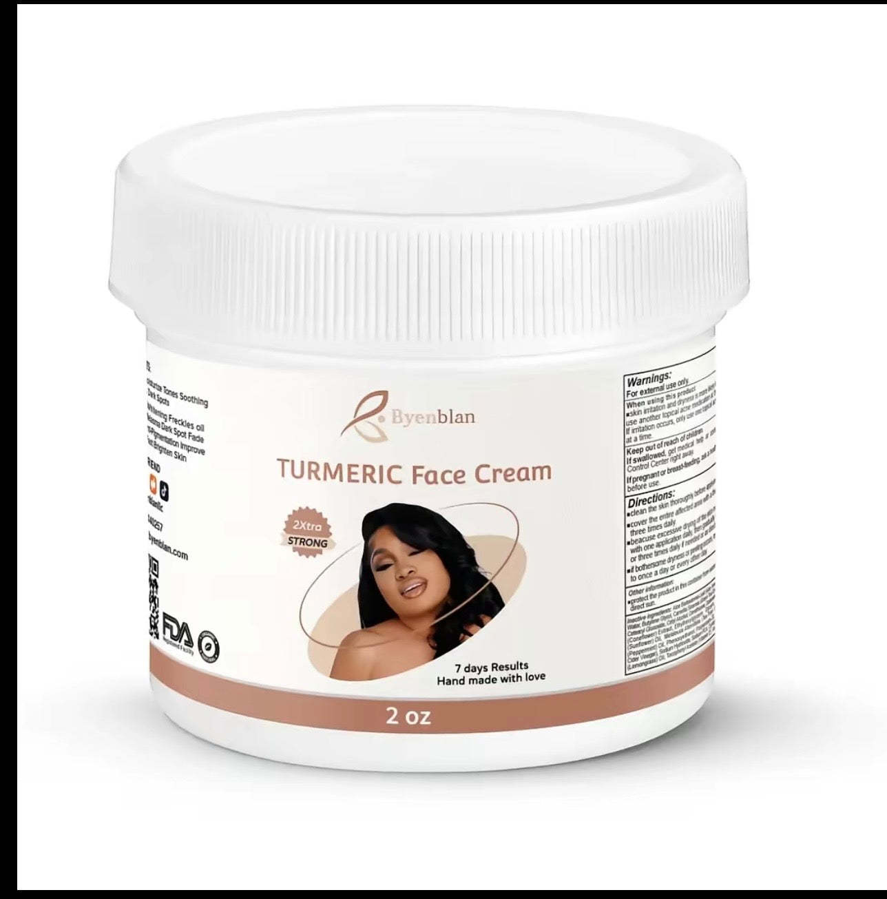 Byenblan Fanm Andeyò Turmeric Face Cream - 2oz
Limited Edition Natural Skincare Moisturizer, Biodegradable Deeply Nourishing Formula, Hydrating Moisture Boost for All Skin Types' Smooth Skin Routine, Radiant Skin